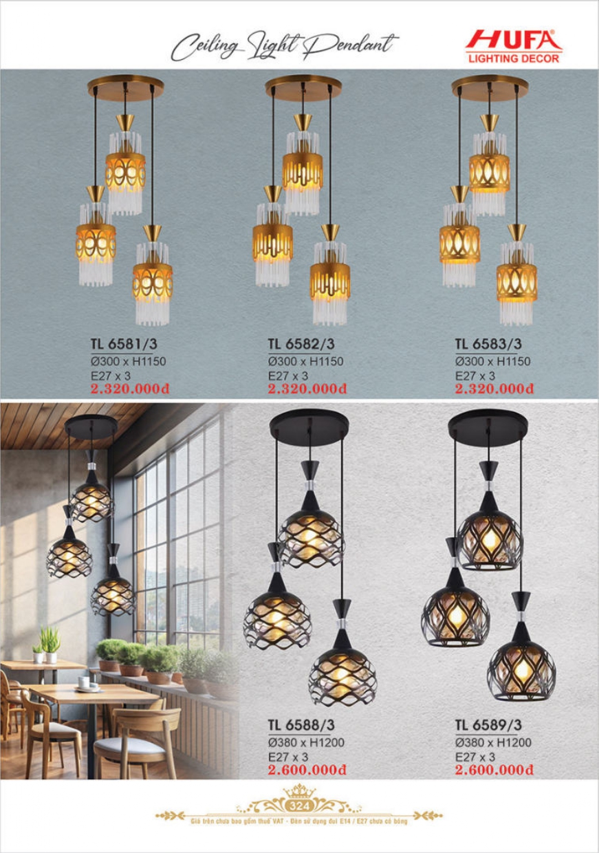 Bảng giá đèn trang trí HUFA